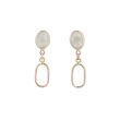 Sundrops | Earrings 14 Carat Pink gold | Aquamarine Milky & Link