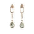 Gioia | Earrings 14 Carat Pink gold | Green Amethyst & Links