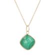Sundrops | Pendant 14 Carat Yellow gold | Malachite 15 x 15 mm