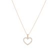 Yeva | Pendant 14 Carat Pink Gold | Diamond Heart