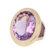 Unique Piece | Pink Gold Ring | Diamonds - Amethyst