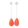 Sundrops | White Gold Earring Backs | Diamonds - Coral