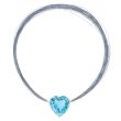 Unique Piece | White Gold Necklace | London Topaz Heart