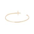 Yeva | Pink Gold Bangle | Black Diamond Cross