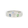 Bvlgari | White Gold Ring | Diamond - Sapphire - Tsavorite