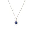 Lux | Pendant Lady Lux 14 Carat White gold | Diamonds Sapphire S