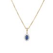 Lux | Pendant Lady Lux 14 Carat Yellow & White gold | Diamonds Sapphire S