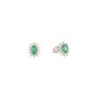 Lux | Earring Lady Lux 14 Carat White Gold | Diamonds Emerald S