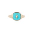 Sundrops | Pink Gold Pinky Ring | Diamonds - Turquoise