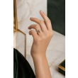 Ovaal diamant witgoud solitair ring