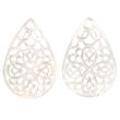 Varivello Pendants mother of pearl white ajour | 50 x 35 mm