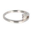 14krt witgouden slagring 1 diamant 0.140crt