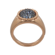 Yeva | 18carat Pinkgold Pinky Ring | Blue Sapphire