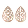 Varivello Pendants mother of pearl Brown ajour | 50 x 35 mm