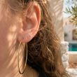 Dot | Earrings 14 Carat White Gold | Ø50 mm