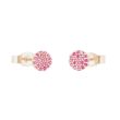 Yeva | Ear studs Pink Gold | Ruby Pavé