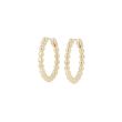 Dot | Earrings 14 Carat Yellow Gold | Hoops Ø20 mm