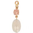 BRON | Catch Pendant | Sapphire & Moonstone | Pink gold