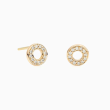 BRON | Joy Yellow Gold Earstuds | Diamond Circle 8OG4880BR