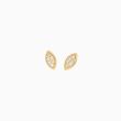 BRON Poppy Leaves Petal Yellowgold Earstuds | Diamonds 8OG4914BR