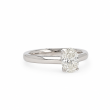 Ovaal diamant witgoud solitair ring