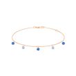 La Brune & La Blonde Confetti Bracelet | Sapphire | Pink Gold
