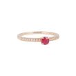 Yeva | Ring 14 Carat Pink Gold | Ruby Diamond
