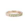 Yeva | Alliance Ring Pink Gold | Green Sapphire