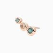 BRON | Confetti Ear Stud Pink gold | Champagne Diamond & Sapphire