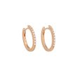 Varivello Fine Line | Pink Gold Earrings | Large Diamonds 0.26ct