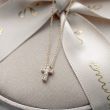 Minitials One Pavé Cross Necklace | 18ct Gold