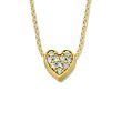 Minitials One Pavé Heart Necklace | 18ct Gold