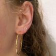 Dot | Earrings 14 Carat Yellow Gold | Twisted Ø40 mm
