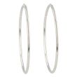 Dot | Earrings 14 Carat White Gold | Ø50 mm