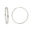 Dot | Earrings 14 Carat White Gold | Hoops Ø30 mm