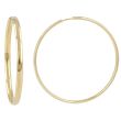 Dot | Earrings 14 Carat Yellow Gold | Hoops Ø40 mm