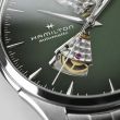 Hamilton Jazzmaster Open Heart Green Steel | 40mm H32675160