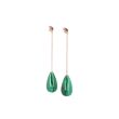 Sundrops and Yeva | Emerald Earstuds with Pinkgold Malachite