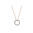 Yeva | 14carat Pinkgold Pendant| Black Diamond Circle