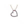 Yeva | 14carat Pinkgold Necklace | Open Heart Sapphire