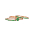 Yeva | Ring 14 Carat Pink Gold | Emerald Diamond
