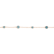 Yeva | 14carat Pinkgold Necklace | Blue topas