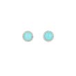 Sundrops | Earstuds White Gold | Diamonds - Turquoise 