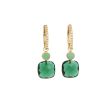 Varivello25 Pendants Hydro Toermaline Enamel Mint green | Yellowgold