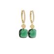Varivello25 Pendants Hydro Toermaline Enamel Mint green | Yellowgold