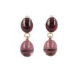 Sundrops | Earstuds 14 Carat Pink Gold | Rhodolite Garnet & Amethyst