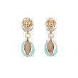 Sundrops | Earstuds 14 Carat Pink Gold | Topaz & Chalcedony