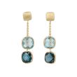 Sundrops | Earrings 14 Carat Yellow gold | London Blue Topaz