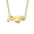 Minitials Two Signature Diamond Necklace | 18ct Gold