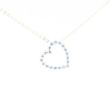 Yeva | necklace yellow gold open heart | Blue Sapphire